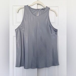 Abercrombie & Fitch Silver Blue Sleeveless Tank Top, size medium, NWOT’s